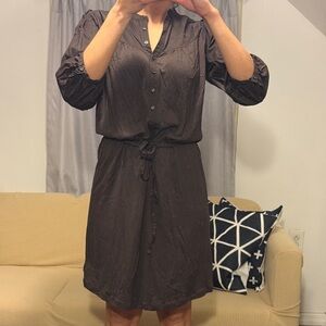 Gap Elegant Brown knee length Dress with waist band to adjust